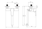 DEANTE - Corio chrom - Dřezová baterie, nástěnná - ECO - cartridge BFCE080M