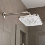 REA - Obdélníková dešťová sprcha JS-032 Brushed Nickel REA-P0394