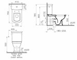 Wc kombi, pouze mísa VitrA Ricordi vario odpad 4160-003-0075 4160-003-0075