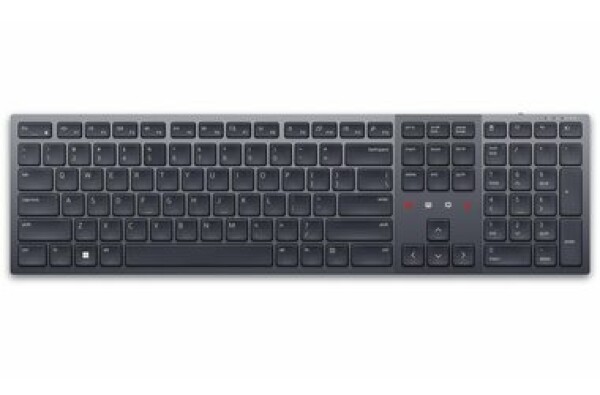 DELL KB900 US černo-šedá / Bezdrátová klávesnice / US / QWERTZ / USB / Bluetooth (580-BBDH)