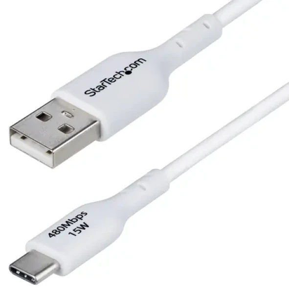 StarTech USB-A na USB-C bílá / Kabel / 1 m / 480 Mbps / rychlé nabíjení (USB2AC1MNCWHE)
