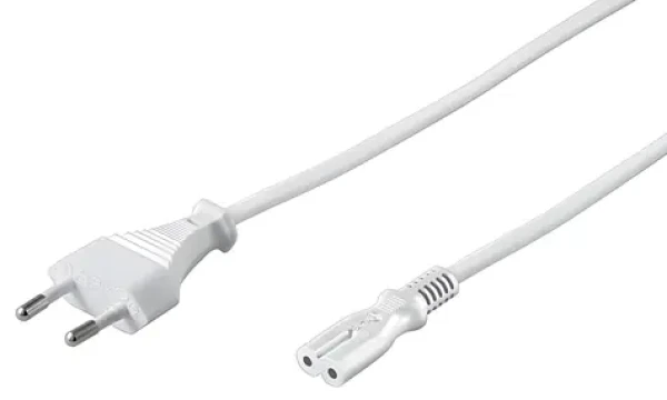 MicroConnect Power Cord EU C - C7 1m bílá / Napájecí kabel / 250 V / 2,5 A (PE030710W)