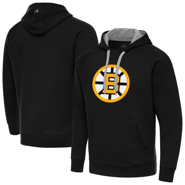 Pánská mikina Boston Bruins Antigua Victory Pullover Hoodie - Black Velikost: L