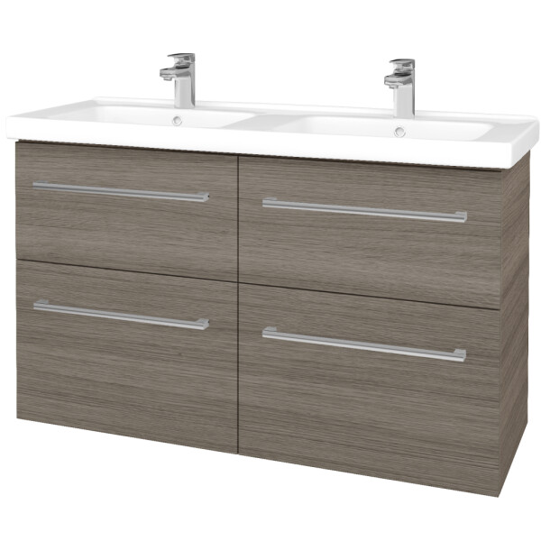 Dřevojas - Umyvadlová skříňka BIG INN SZZ4 125 - D03 Cafe / Úchytka T03 / D03 Cafe 27653C