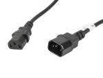 Lanberg CA-C13E-11CC-0050-BK černá / Prodlužovací napájecí kabel / C13-C14 / 5 m / VDE (CA-C13E-11CC-0050-BK)
