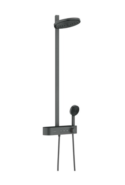 HANSGROHE - Pulsify S Sprchový set s termostatem, průměr 26 cm, 3 proudy, kartáčovaný černý chrom 24240340