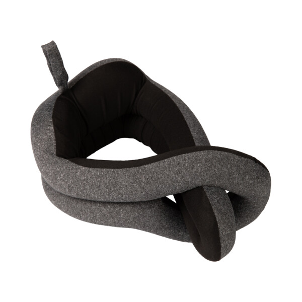 Tmavě šedý cestovní polštář s provlékáním - Albi