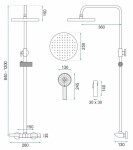 REA - Sprchový set s termostatem Savio Titanium REA-P8412