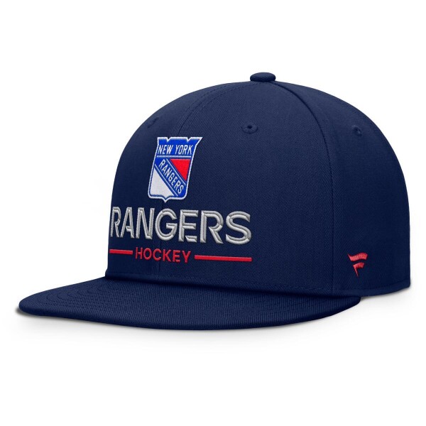 Fanatics Pánská kšiltovka New York Rangers NHL Authentic Pro A/Cap Flat Brim Square Visor Structured Adjustable