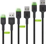 Green Cell KABGCSET01 černá / Kabel USB-A - USB-C / 2 m (KABGCSET01)