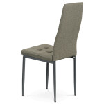 Jídelní židle, potah lanýžová látka, kov antracitový matný lak