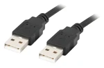 Lanberg USB-A (M) - USB-A (M) černá / Kabel USB 2.0 / 1,8 m / 480 Mbit/s (CA-USBA-20CU-0018-BK)