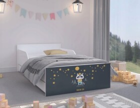 DumDekorace Kvalitní dětská postel v tmavších barvách s motivem noční oblohy 160 x 80 cm 23063