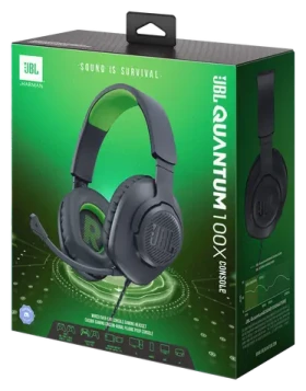 JBL Quantum 100X Console zelená / Sluchátka / Herní / Přes hlavu / Drátová