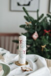 Bella Rose Adventní svíčka Jmelí, bílá barva, vosk