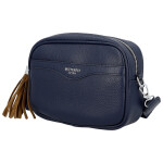 Stylová dámská koženková crossbody kabelka Erina, tmavě modrá