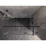 MEXEN/S - Lunar T sprchový kout dveře křídlové pravá 115 x 70, transparent, černá 834T-115-070-70-00-P
