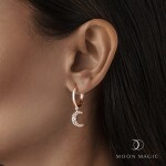 Royal Fashion visací náušnice 14k zlato Vermeil GU-DR22119E-ROSEGOLD