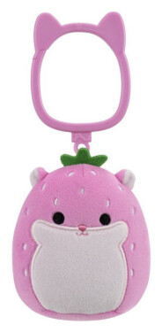 Squishmallows Klíčenka Jahodový křeček - Davi 9 cm