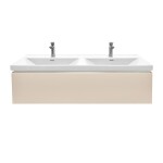 Koupelnová skříňka s umyvadlem a bateriemi SAT Feel 120x30x44,8 cm pískově béžová mat SATFEEL120BEU4BA SATFEEL120BEU4BA