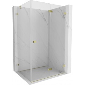 MEXEN/S - Lunar-F sprchový kout skládací dveře pravá 95 x 90, transparent, zlato 836-095-090-50-00-P