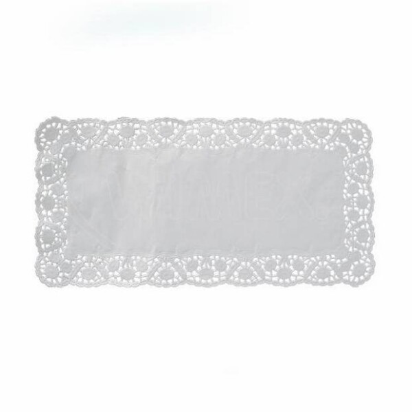 Dortisimo Wimex Dekorativní krajka bílá hranatá 38 x 25 cm (6 ks)