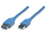 Manhattan prodlužovací kabel USB 3.0 A-A modrý / Kabel / 2 m / 5 Gb/s (322379)