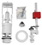SAPHO - Splachovací souprava s DUAL tlačítkem, spodní napouštění 1/2", chrom SSUV25