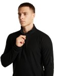 ICEBREAKER Mens Merino 400 RealFleece Grid LS Half Zip, Black (vzorek) velikost: M