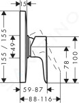 HANSGROHE - Talis E Sprchová baterie pod omítku, HighFlow, chrom 71768000