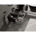 MEXEN/S - Orio koupelnová skříňka pod umyvadlo 100 cm s deskou, 1 šuplík, černá lesk 91A10-10023-1-BFC70