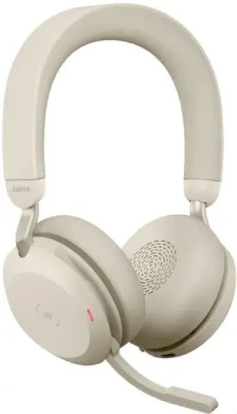 Jabra Evolve2 75 MS USB-A béžová / bezdrátová sluchátka / mikrofon / ANC / USB-A (nabíjení) / USB adaptér + Bluetooth (27599-999-998)