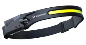 Wozinsky WLC-1200 černá / LED čelovka / 350 lm / IPX4 / pohybový senzor