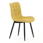 Jídelní židle, žlutá, látka, HC-462 YEL2