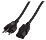 EFB Švýcarsko 180° - C13 180° černá / Napájecí kabel / 2 m / 10 A / 250 V (EK537.2V3)