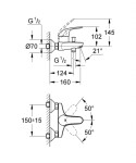 GROHE - Euroeco Vanová baterie, chrom 32743000