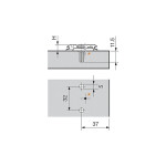 BLUM 174H7100E montážní podložka, křížová, excentr, Expando, 8,5mm, Onyx (347124)