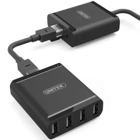 Unitek Prodlužovač USB po UTP / Síťový adaptér / USB / RJ45 / až 4 zařízení (Y-2516)
