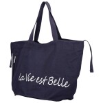 Trendy textilní dámská kabelka na rameno Bellinda, tmavě modrá