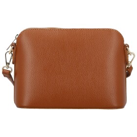 Módní dámská kožená crossbody kabelka Jurina, koňaková