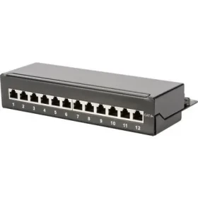 Digitus DN-91612SD-EA černý / Patch panel / Desktop / 12x RJ-45 / Cat.6a stíněný (DN-91612SD-EA)