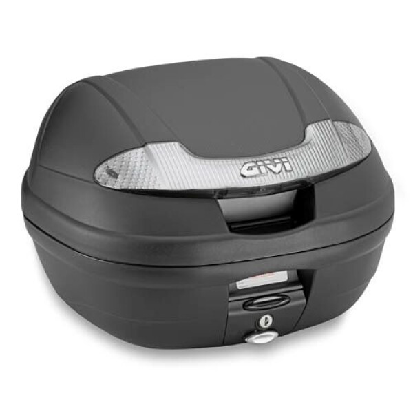 E340Nt2 Vision kufr Givi černý s čirými odrazkami (Monolock s vlastní plotnou), objem 34 ltr.