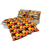 Stanex Ložní povlečení bavlněné Orange (LS219) ROZMĚR: 140x220 cm + polštář (90x70 cm)