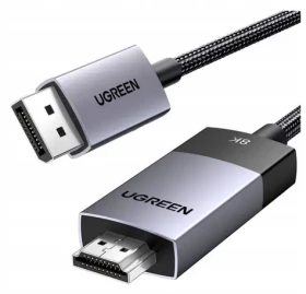Ugreen DP115 DisplayPort to HDMI kabel 1m černá / 8k 60Hz (6957303883950)