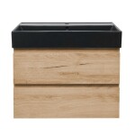 Koupelnová skříňka 2 zásuvková s umyvadlem SAT B-Way 79x50x45 cm dub mat BWAY280OAKU2BB BWAY280OAKU2BB