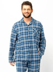 Pánské pyžamo Key MNS 492 B25 délka/r M-2XL na zip džínovina XL
