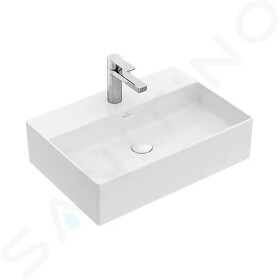 VILLEROY & BOCH - Memento 2.0 Umyvadlo na desku 500x420 mm, bez přepadu, otvor pro baterii, alpská bílá 4A075101