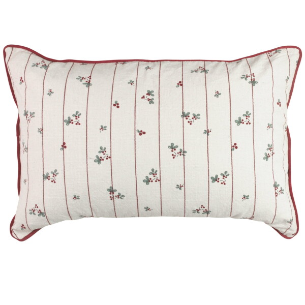 Strömshaga Povlak na polštář Gerd White/Red 40 × 60 cm, krémová barva, textil
