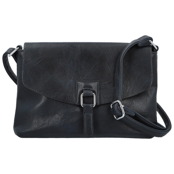 Trendy dámská koženková crossbody kabelka Derika, tmavě modrá