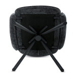 Jídelní židle, černá, hladká látka, DCH-D1330 BK2